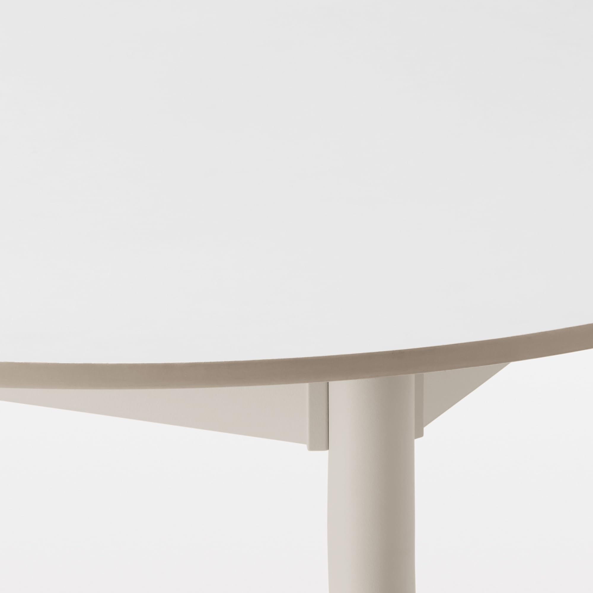 円形　丸　ダイニングテーブル　無印良品　7/31まで　アルミ脚　ライトグレー 中でも外でも使える 丸テーブル アルミ脚 小 | 無印良品