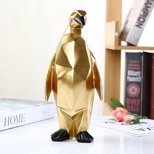 Miniatura 4 de IDORTYBB Estatua abstracta geométrica de pingüino, estatua de animal, decoración del hogar para sala de estar, estantes de libros, armarios de bar