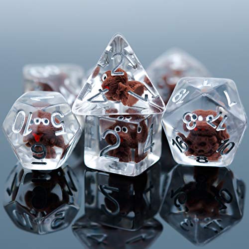 World of Dice - Doggy Edition - 7tlg. polyedrisches Würfelset für Pen & Paper, Rollenspiel-Würfel, D20 bis D4, Würfel Set für DND, DSA, UVM.…