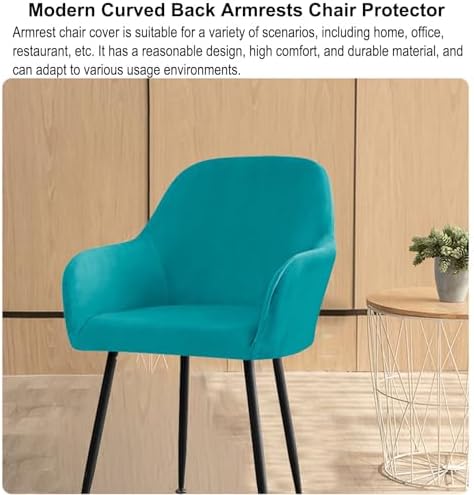 Curved Back Chair Slipcovers, Stretchable Dining Room Chair Protectors, Modern Design for Restaurants and Home Use