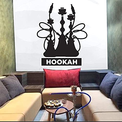 Wandtattoo Abnehmbare PVC Kunst Wandaufkleber Shisha Papier Zitat Shop Shisha Art Shisha Wohnzimmer Muster 57x70 cm