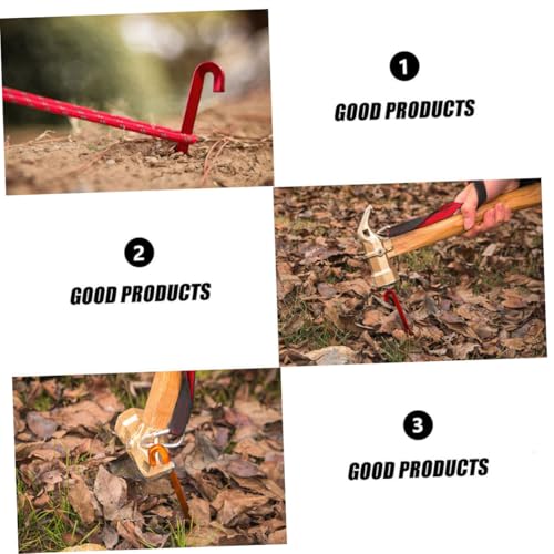Piquetas para camping de aluminio POPETPOP, 12 estacas de exterior resistentes 6