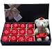 Rosesoap 2015 Hot Sales,12Pcs/Box Romantic Rose Soap Flower With Little Bear, Great For Valentine's Day Gifts/ Wedding Gift/birthday Gifts (red)