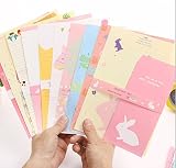 SCStyle 30 Cute Kawaii Lovely Colorful Design Writing Stationery Paper Letter Set with 15 Envelope (