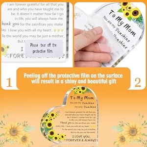 Mothers Day Mom Gifts for Mom from Daughter Son, 5.9×5.9 inch Delicate Heart Plaque, Birthday Sign Present Idea, First Mothers Day Christmas Stocking Stuffers Birthday Acrylic Gifts for Mama Stepmom Mothers Day Mom Gifts for Mom from Daughter Son 5959 inch Delicate Heart Plaque Birthday Sign Present Idea First Mothers Day Christmas Stocking Stuffers Birthday Acrylic Gifts for Mama Stepmom