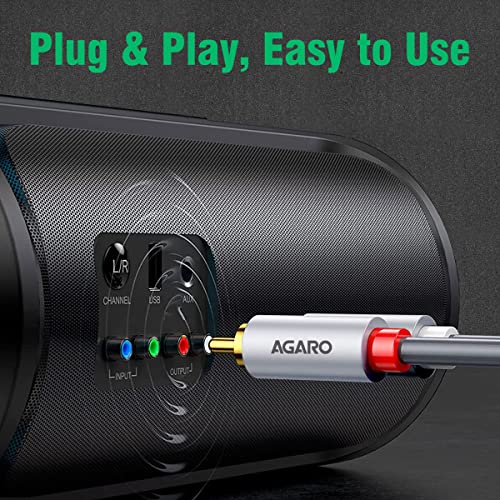 AGARO RCA to RCA PVC Audio Cable, Connects Audio Systems Such As DVD Players, CD Players, TV Set Top Boxes & Home Entertainment Equipments, 2 Meters, grey 4 518UBQvHK5L