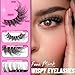 Veleasha False Eyelashes Wispy Faux Mink Lashes Fluffy Handmade Fake Eyelashes Natural Look 7 Pairs Pack Luxury Cat Eye Lashes (804)