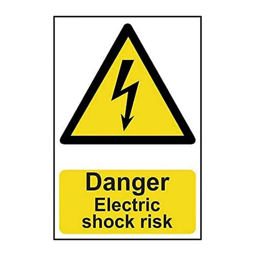 Scan 0750 Danger Electric Shock Risk - PVC 200 x 300mm