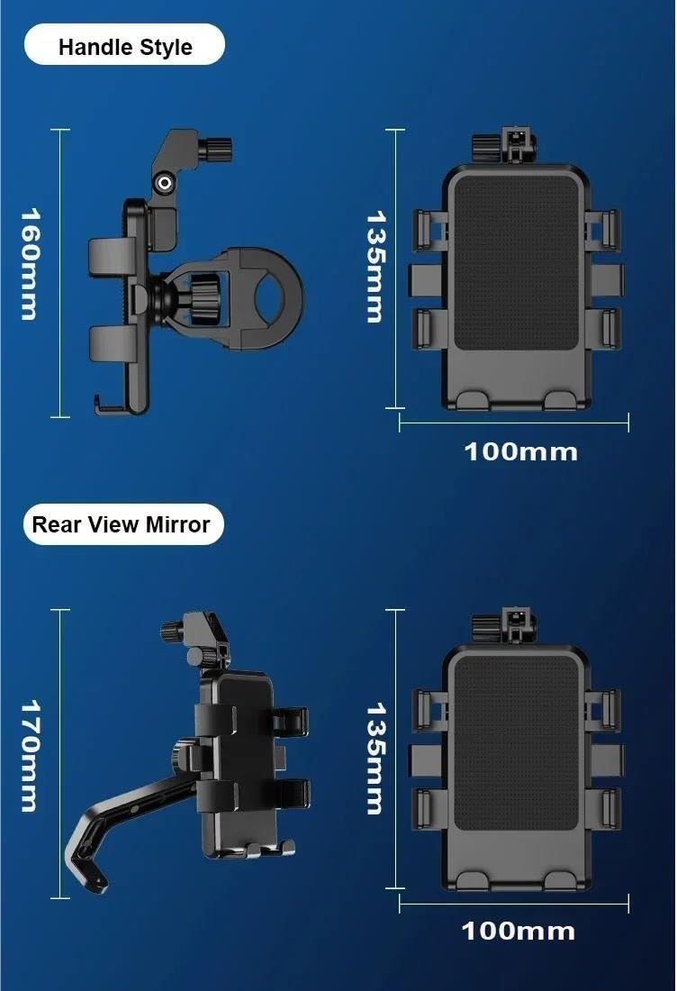 Soporte Móvil Moto Paraguas Impermeable Visera Bici Exterior Scooter Clip Manillar