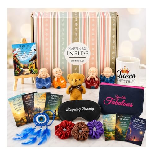 Image of Rakhi Gift Hamper for Women & Girls - Beautiful Gift Box for Sister, Behen, Sis, Cousin, Friend, Wife, Rakhi Gift Hamper, Mixed Items Combo Gift Set for Raksha Bandhan Festival