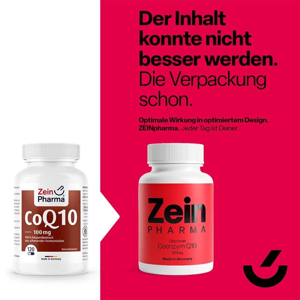 Zein Pharma Coenzym Q10 Kapseln 100 mg, 120 Kapseln, 1er Pack (1 x 57,5 g)