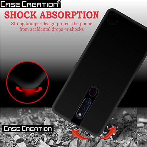 Image of Case Creation for Oppo A94 5G 2021 Back case, Oppo A94 5G Slim Flexible Smart Look case with 360 Camera All Angle Protection (Pure Black)