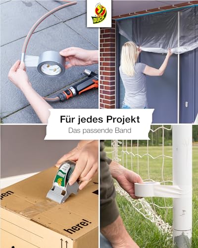 Duck Tape Gewebeband mit Abdeckfolie 1400 mm x 15 m - Abklebeband Maler außen - für Putzarbeiten - Abdeckfolie mit Klebeband zum Abdecken & Abkleben