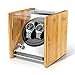Watch Winder Smith Uhrenbeweger aus Bambusholz und Metall für 2 Uhren, WWS-B1BAM