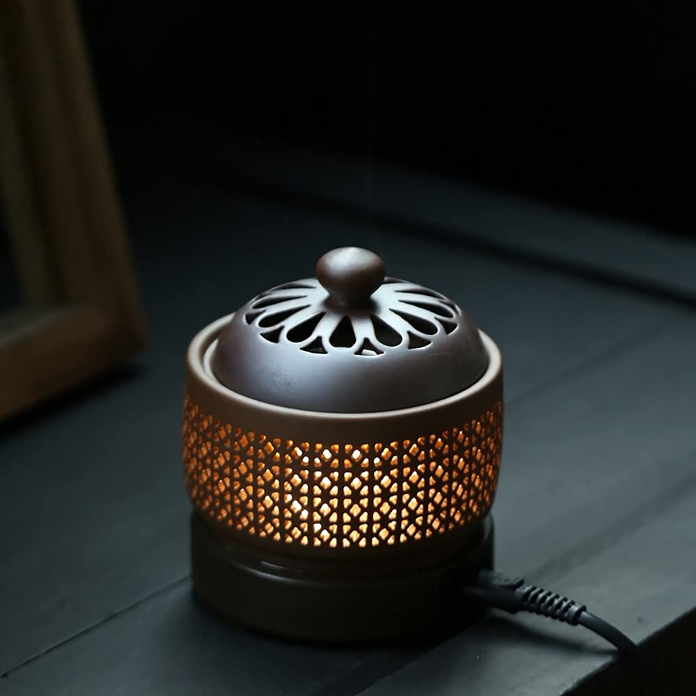 Aromathérapie Électronique Brûleur d'encens Électrique Lumière 220 V Réglage de la Température, S