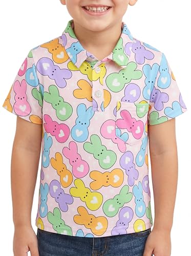 Image of Unique Baby Moisture Wicking Kids Polo Shirts for Toddler Boys Polo Shirt