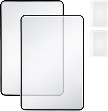 Dimeho 4 Pcs Page Magnifying Sheet 3X 5X Clear Lightweight Magnifier Flat Plastic Optical Fresnel Lens Handy Card Size Magnifier Bookmark for Seniors Reading Small Prints People with Low Vision