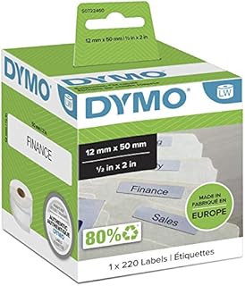 DYMO Authentic LabelWriter Suspension File Labels | 12mm x 50mm | Roll of 220 Easy-Peel Labels | Self-Adhesive | for LabelWriter Label Makers