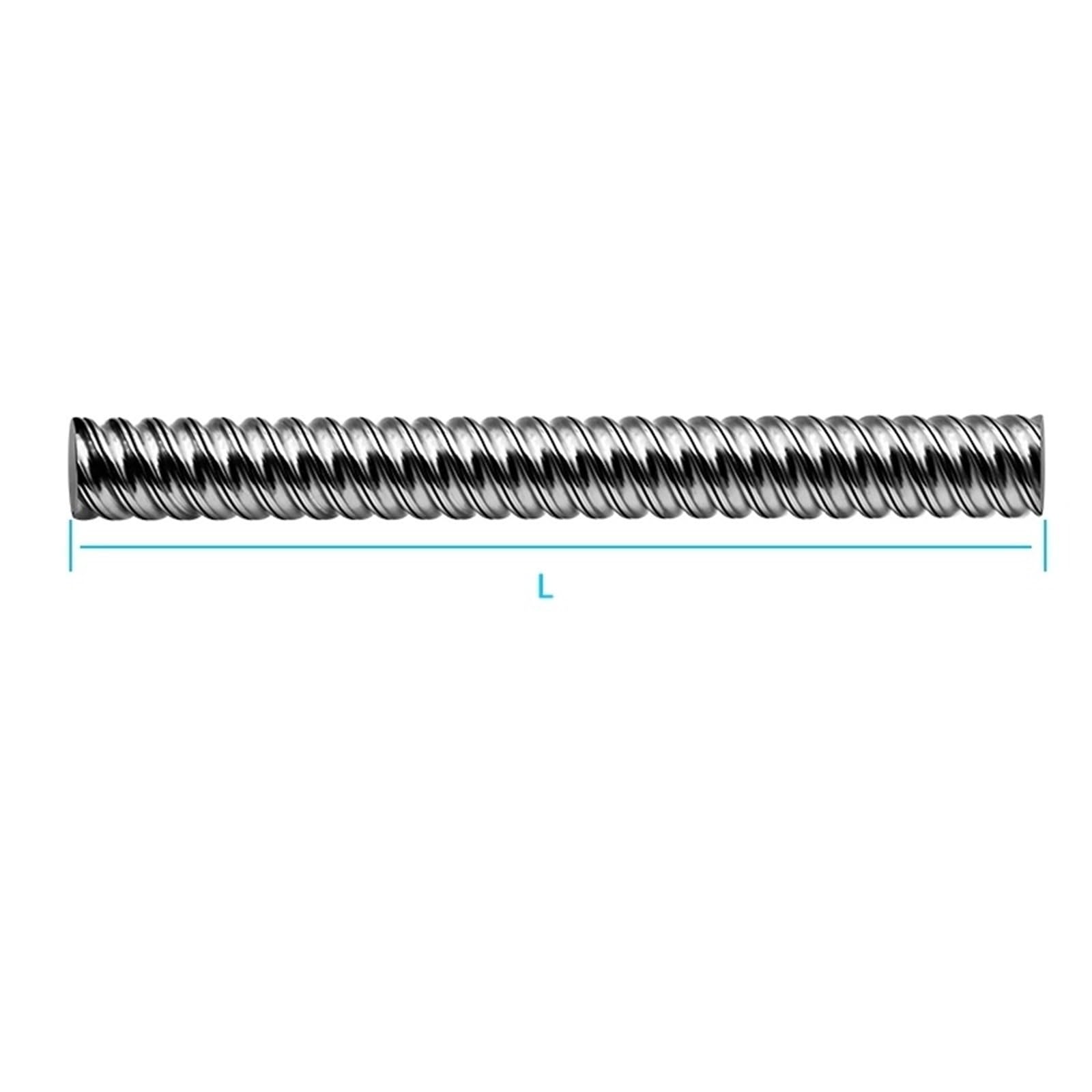 Husillo de bolas C7 1204 de 12 mm de diámetro, paso de 4 mm, rosca derecha, varilla completamente roscada for control de movimiento de precisión viaje por etapas(500mm)