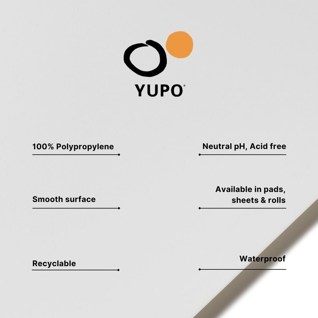 Yupo Synthetic Paper Pad - 11" x 14", Bright White, 10 Sheets