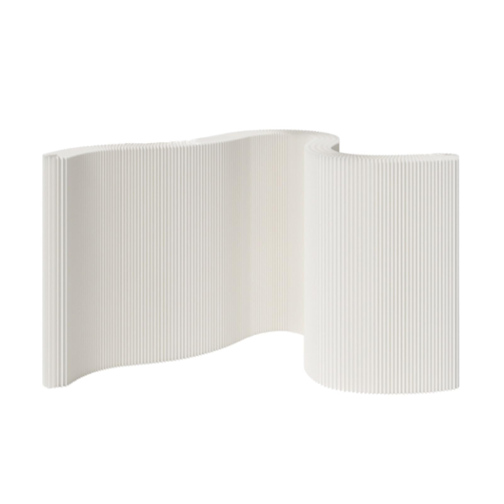 Biombo Plegable Retráctil, Separador De Ambientes De Papel, Separador De Ambientes Plegable, para Separación De Habitaciones, para Oficina En El Hogar(White,1.6x1.5m/4.9x5.2ft)