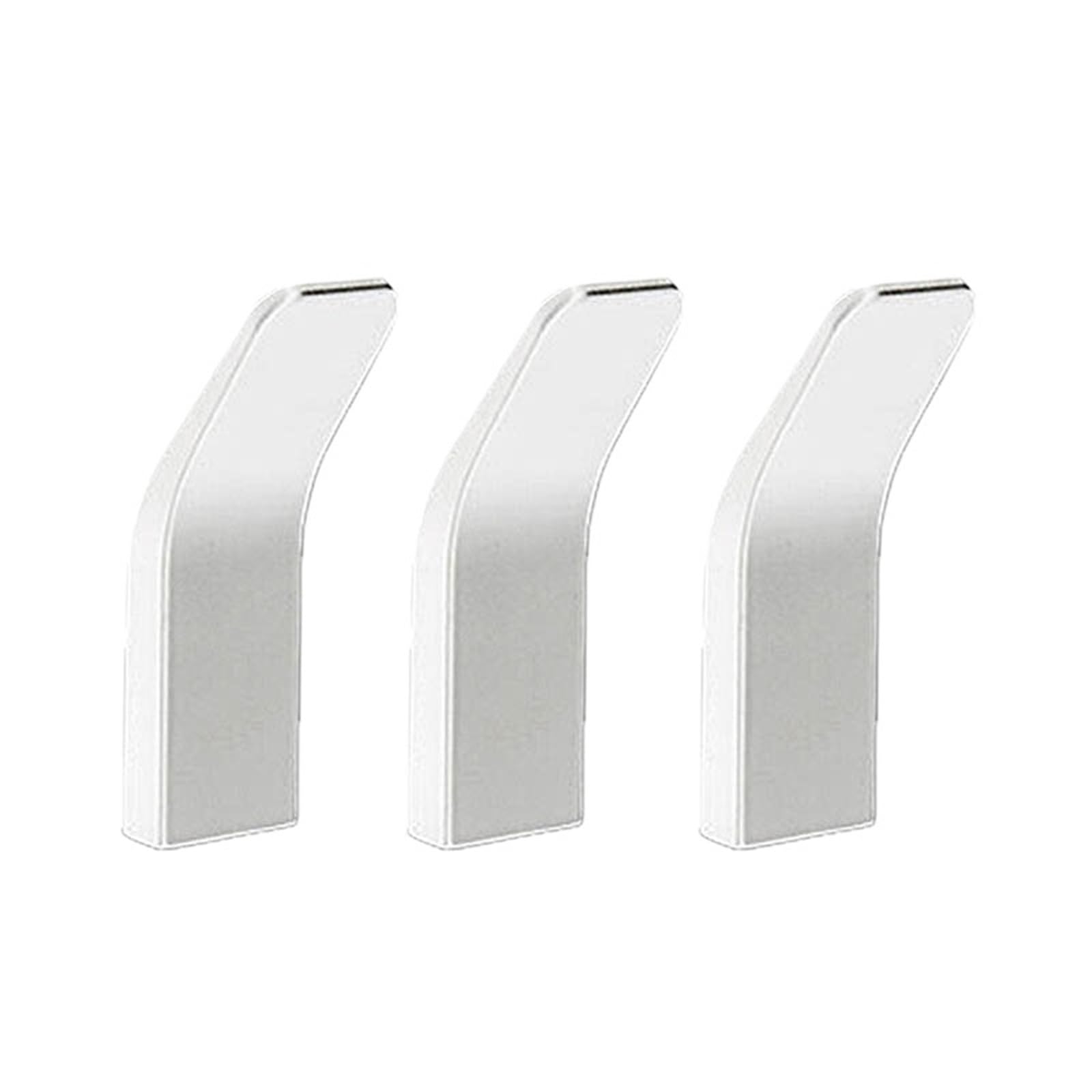 MKYYIOED Adhesive Hooks No Drilling Black White Towel Hooks for Bathroom Robe Clothes Coat Hook Door Keys Bag Hanger Livingroom Kitchen Accessories(White-3pcs)