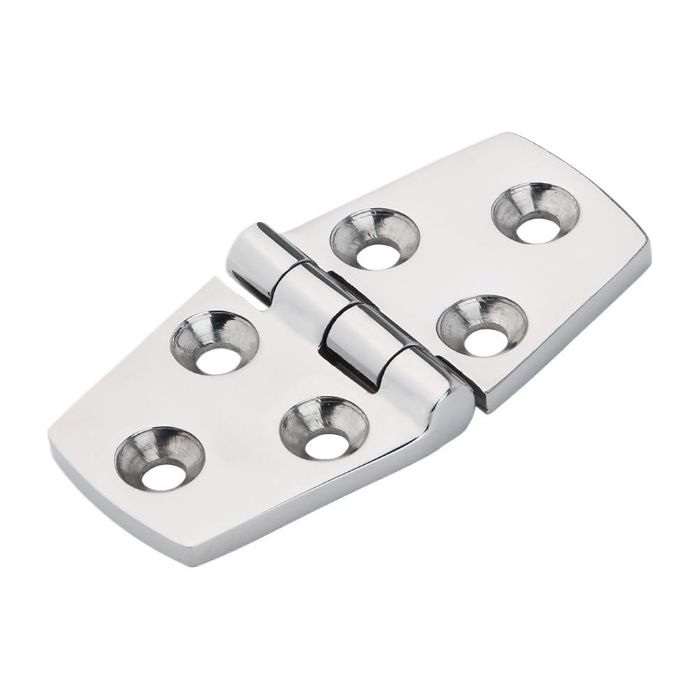 1PCS Stainless Steel 316 Marine Hinges with 6 Holes Heavy Duty Casting Hinge 76 * 38mm Polish Boat Marine Parts