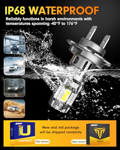 Image of URSPRUNG 2026 Next-Gen H7 /H 7LL Light Bulbs, 120000LM 1400% Ultra Bright Output, 6500K 1:1 Compact Mini Body, Plug-In Without Extra Adapter, 10 Year+ Long, CANBus Ready, Daytime Running Light Modules