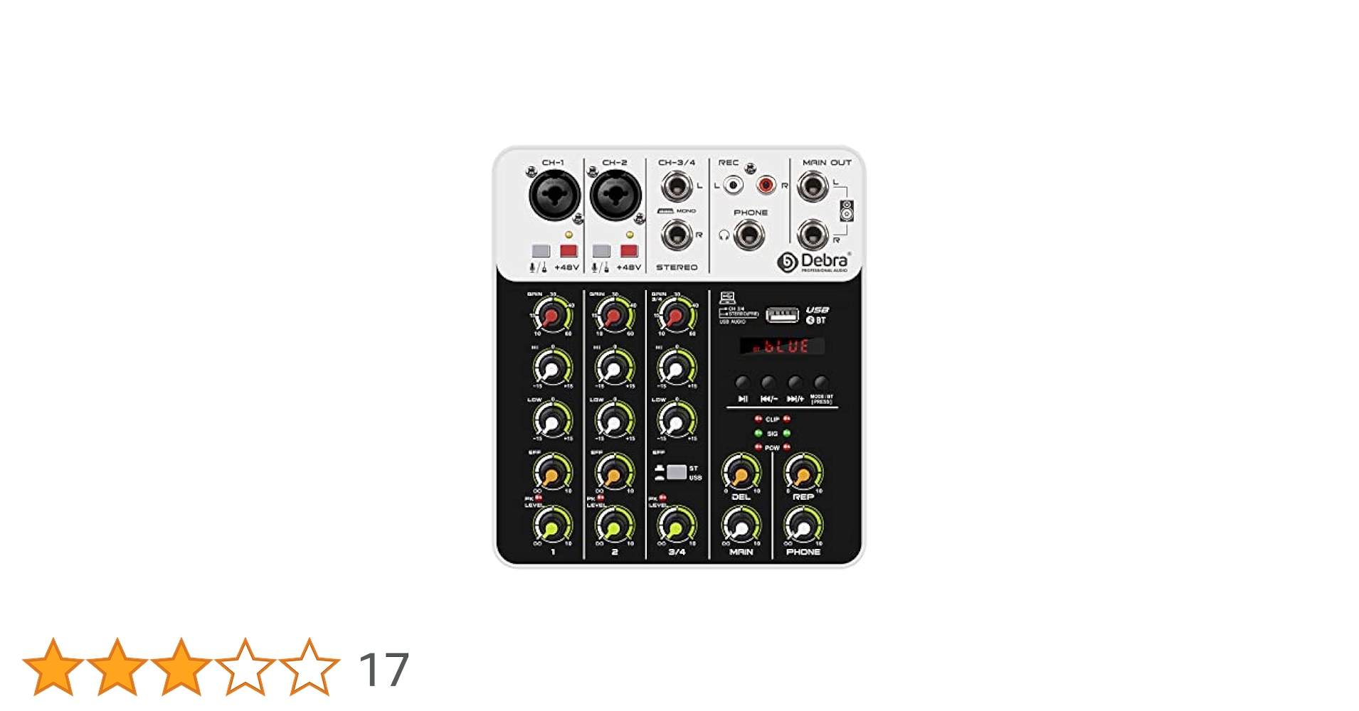 Amazon | オーディオミキサーD Debra V4 4チャンネルDJミキサー