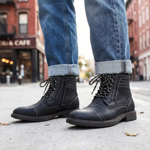 Image of Arkbird Mens Chelsea Boots, Stylish and Comfort Leather Chukka Ankle Boots with Zipper