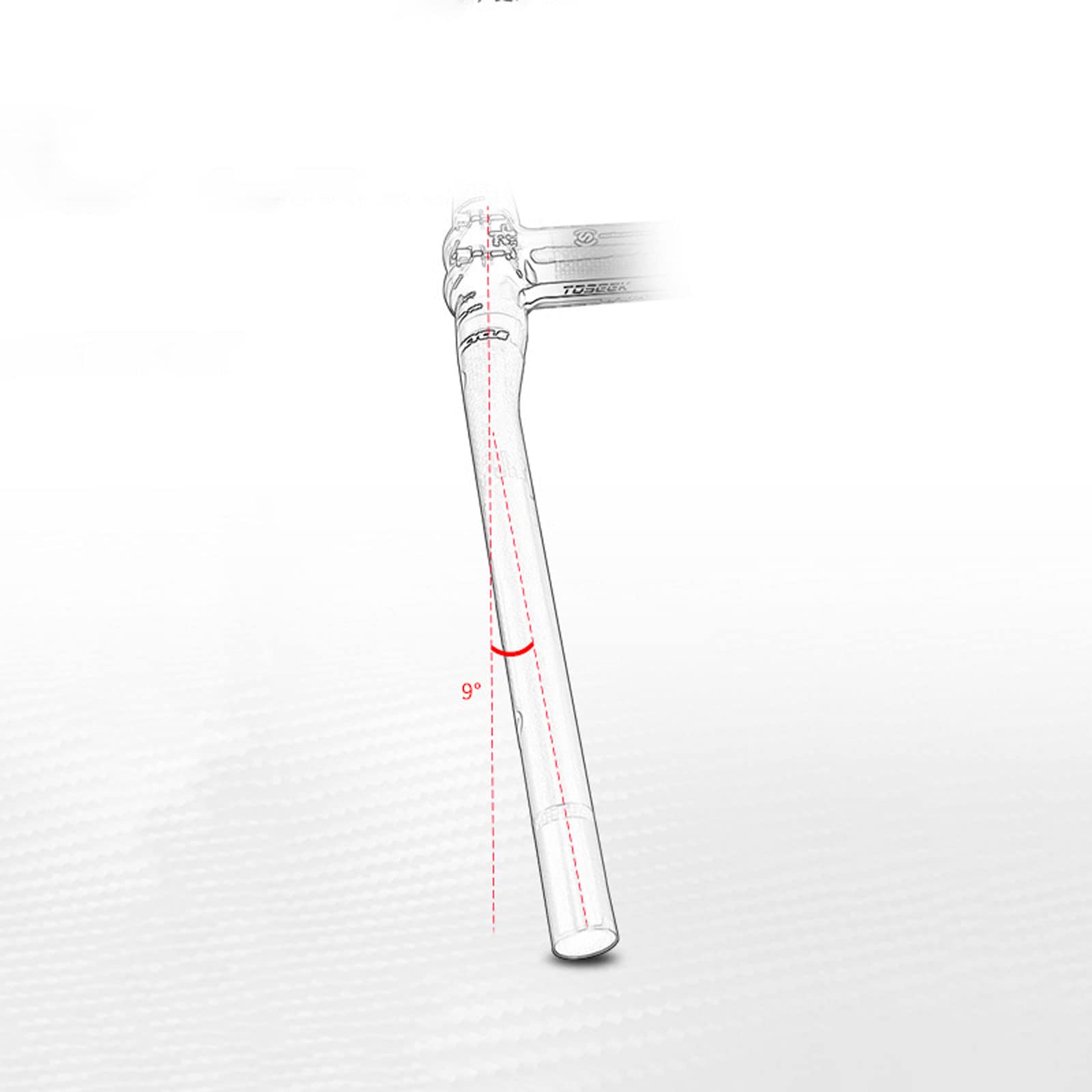 Guidon de VTT en fibre de carbone 31,8 mm Hauteur 15 mm