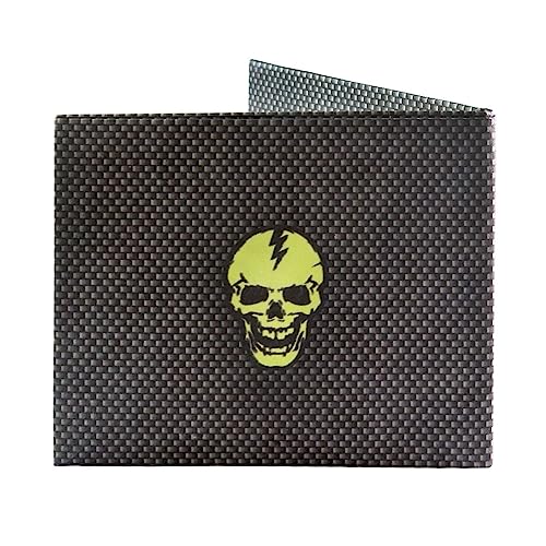 Image of SUPERVEK Memento Mori Stoic Paper Wallet - Vegan Thin Tear & Water-Resistant Slim Wallet for men - Mens Credit Card Holder Small Wallet, Cool Skull Print Bifold Wallets for Men - RFID