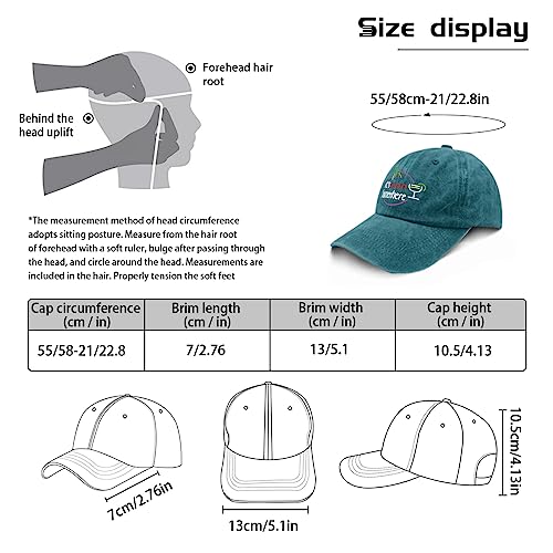 Gorra baseball ODCRAT Cyan Blue unisex miniatura 3
