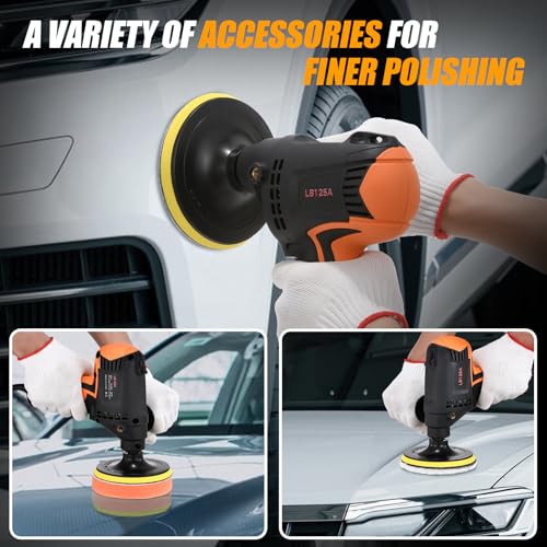 Weytoll Poliermaschine Set, 980W Poliermaschinen mit 14tlg Polierschwämme+11 Zubehörteile,...