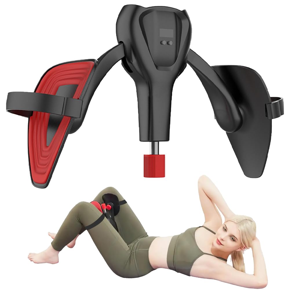 Allenatore per Cosce, Rotante 360° Allenatore Pavimento Pelvico con Contatore, per Uomini e Donne, da 0 a 50 kg, Resistenza Regolabile Interna Della Coscia, Attrezzo per Glutei e Interno