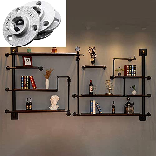 Brida de Piso de Pared, 10 piezas Brida de Piso y Tubería, Brida de Piso Brida de Tubería, Base de rosca brida de piso, para Tuberia Industrial Brida con Rosca 65mm con 3 Orificios