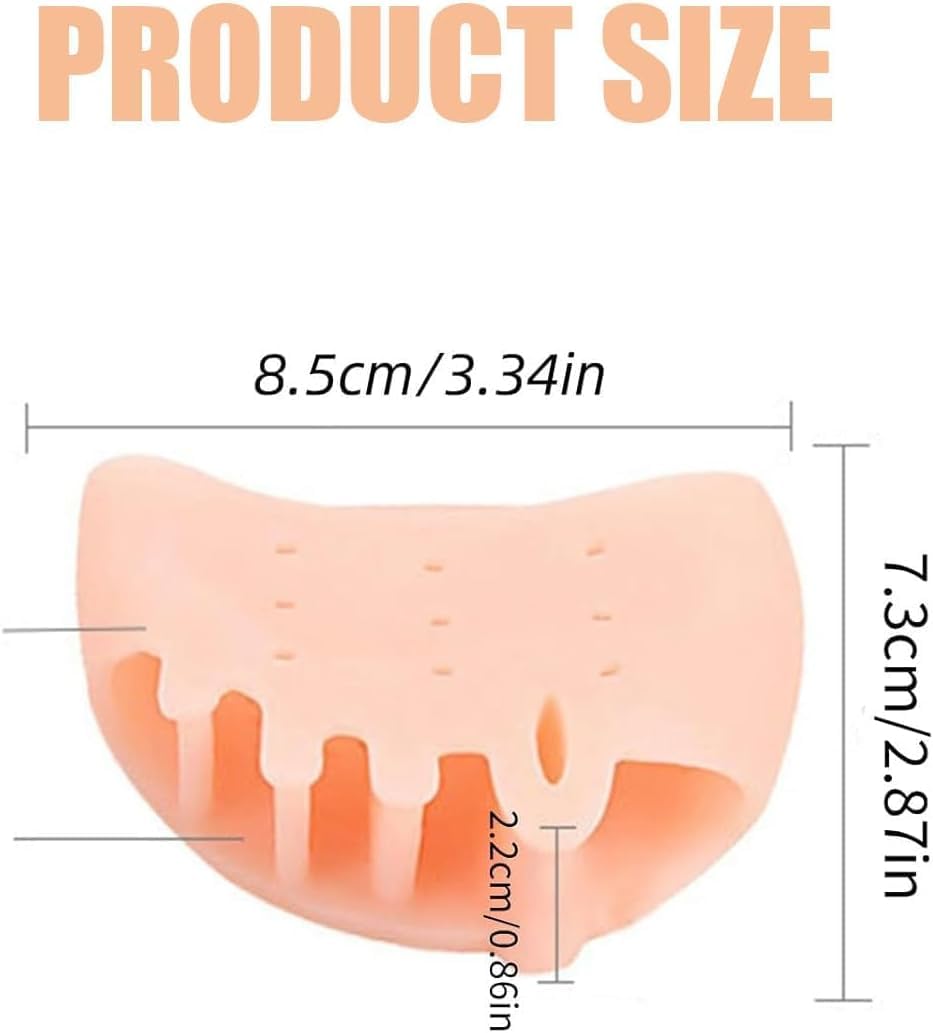 Separatori per dita dei piedi in silicone per sollievo dall'alluce valgo, 2/4 paia di separatori in silicone per dita sovrapposte, correttore morbido del piede, distanziatori per dita in gel