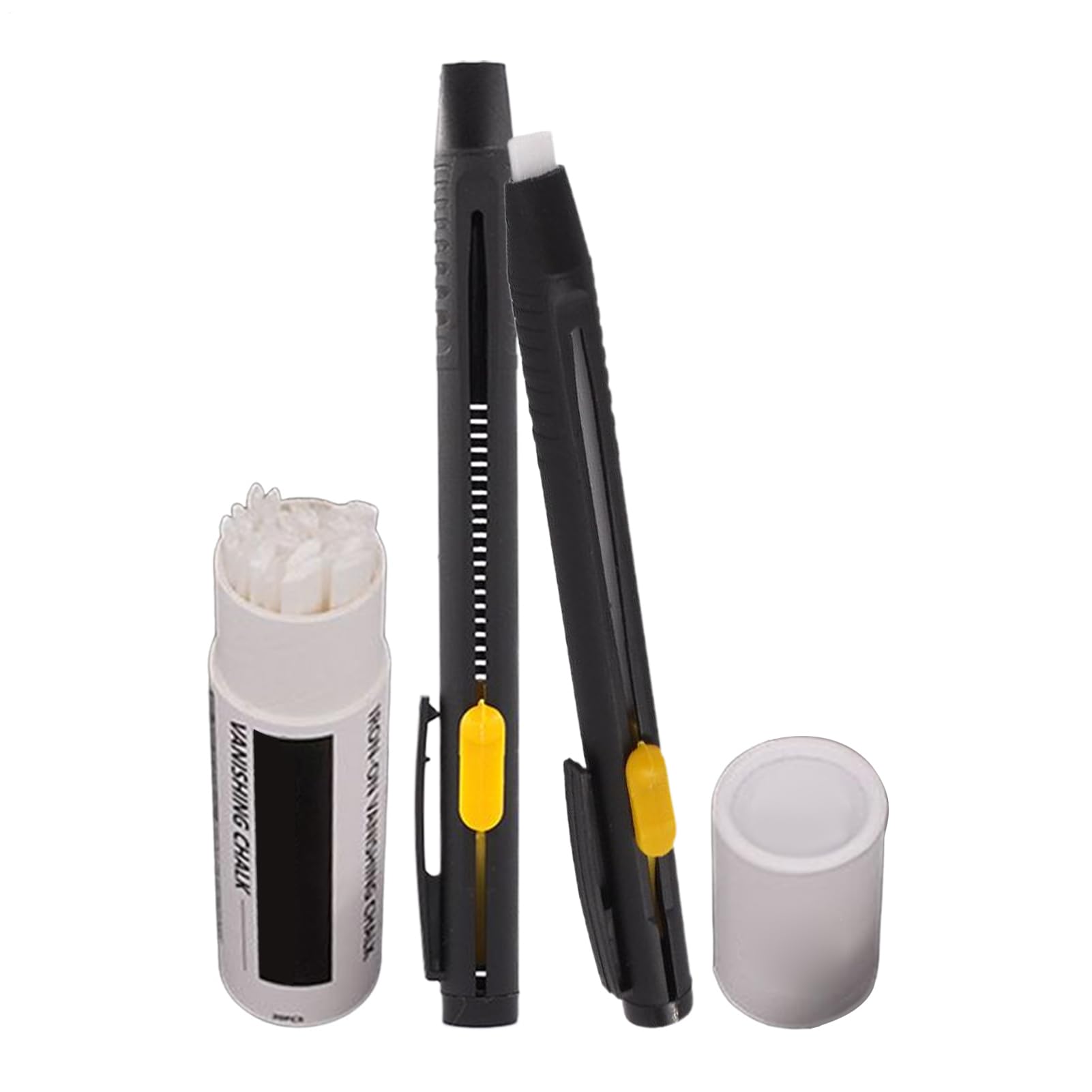 Marqueur textile – 13,3 cm – Support créatif à long terme – Marqueur pour tissus effaçable à la chaleur avec recharges remplaçables – Crayon de marquage soluble pour bricoleurs, créateurs et débutants