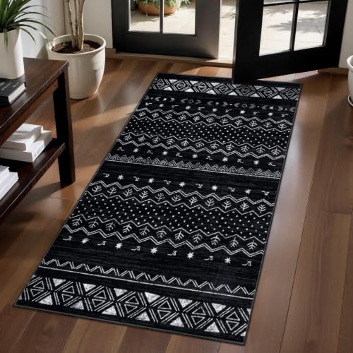 SERISSA 2x4 Washable Non-Slip Boho Runner Rug for Entryway