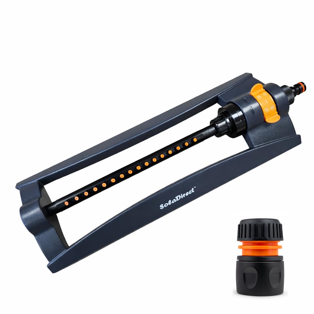 Oscillating Lawn Sprinkler with Quick Hose Connector Adjustable Garden Watering — image 1