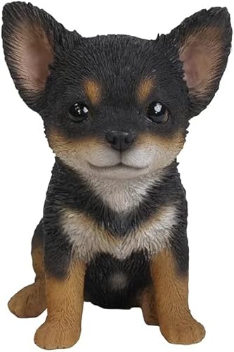 Hi-Line Gift Ltd Estatua de cachorro Chihuahua, negro/marrón