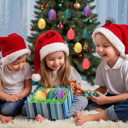 4PCS 3D Printed Dragon Eggs, 3D Printer Articulated Crystal Dragon Toys for Kids, Cool Dinosaur Eggs Fidget Toys for Teens, Stocking Stuffers for Kids, Easter Christmas Birthday Gifts for Boys Girls by RCARQMU - Image 5