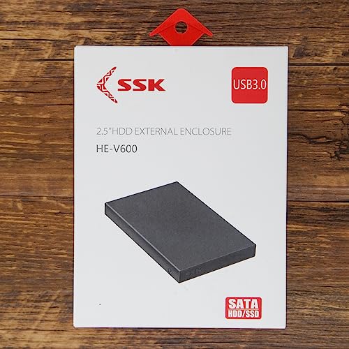 Ssk Aluminum Usb3.0 To Sata 2.5” External Hard Drive Enclosure Adapter, Ultra Slim Hard Disk Case Housing For 2.5 Inch 9.5Mm 7Mm Sata Hdd And Ssd, Uasp Sata Iii Supported #TOP7