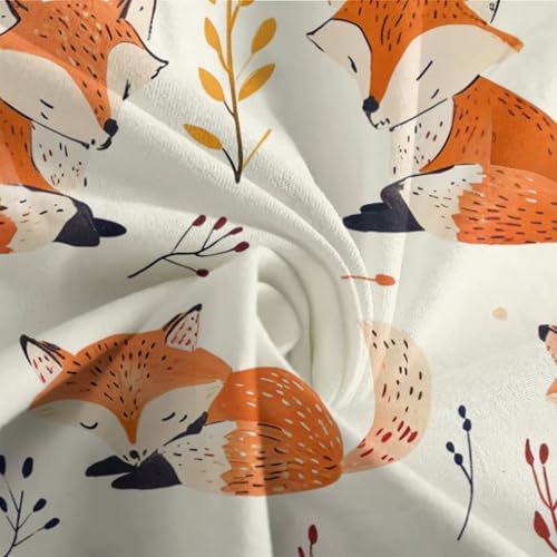 Housse de couette renard 3D 200x200 cm avec 2 taies d'oreiller pour lit double