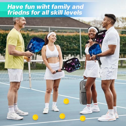 Image of MTEN Pickleball Paddles Set of 2 /4 /1, USAPA Approved Fiberglass Rackets
