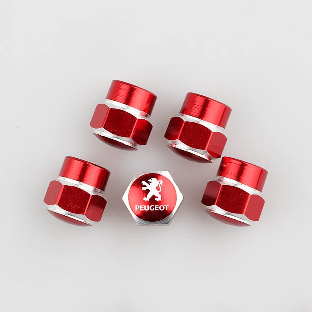 Car Valve Caps, for Peugeot 4008 2008 308 408 5008 3008 Tyre Dust Anti-corrosion Leak-Proof Cover, Auto Accessories,C