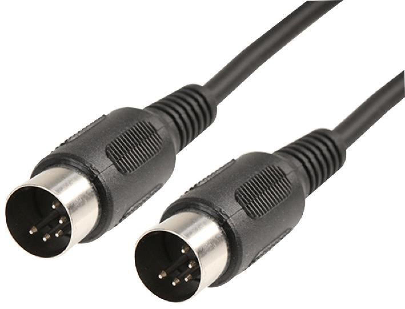 Pro Signal 5 Pin 180 Degree Male to Male DIN Lead, 1.2m Black