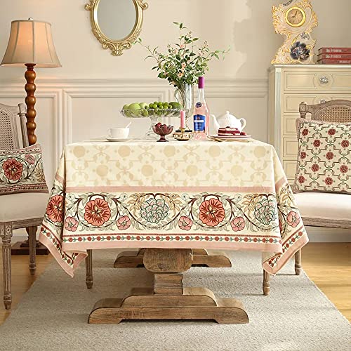 Nappe rectangulaire imperméable treillis retro 130x180 pour table à manger - 3