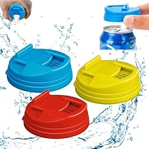2024 Upgraded Soda Can Lids, Reusable Plastic Can Covers for Cola - Round Protector, Spill Stopper for Standard Size Cans 3PCS