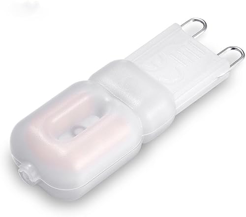 Miniatura 3 de Paquete de 10 luces LED G9, base G9 de 3 vatios, luz blanca cálida de 110 V, regulable, G9, con lente esmerilada, equivalente a halógena de 25 W